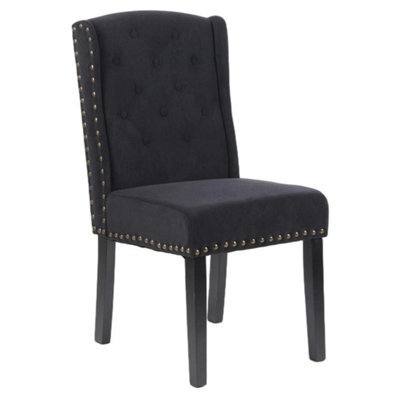 Black Velvet Dining Chairs Set Of 4 - image 1