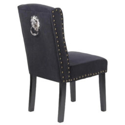 Black Velvet Dining Chairs Set Of 4 - thumbnail 3
