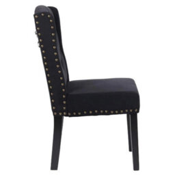 Black Velvet Dining Chairs Set Of 4 - thumbnail 2