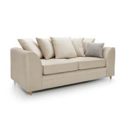 Abakus Direct Chicago Velvet 3 Seater Sofa In Cream - thumbnail 2