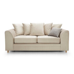 Abakus Direct Chicago Velvet 3 Seater Sofa In Cream