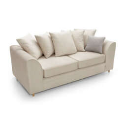 Abakus Direct Chicago Velvet 3 Seater Sofa In Cream - thumbnail 4