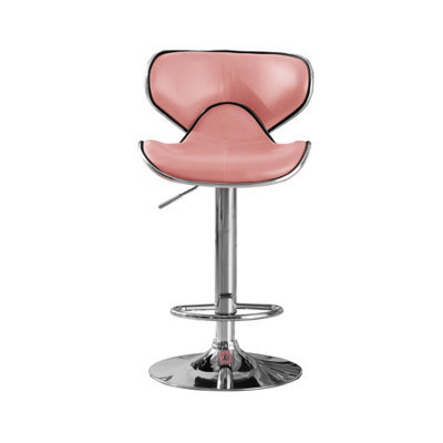 Polsode Bar Stool Pu Chrome & Pink (2S)