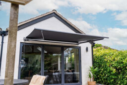 Jack Stonehouse 3 X 2.5M Electric Awning With Led Lights - Aluminium Frame Retractable Sun Shade Canopy For Garden Patio Door Window - Dark Grey - thumbnail 4