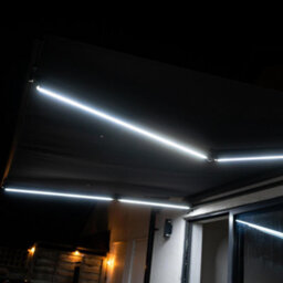Jack Stonehouse 3 X 2.5M Electric Awning With Led Lights - Aluminium Frame Retractable Sun Shade Canopy For Garden Patio Door Window - Dark Grey - thumbnail 9