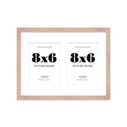 16X12 Inch 2 Opening Photo Collage Frame, Display Two 8X6 Inch Photos, Multi Aperture Family Picture Frame, Bronze - thumbnail 2