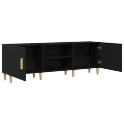 Berkfield Modern Tv Stand - Black Oak, 150X30X50 Cm, Made Of Engineered Wood - thumbnail 5