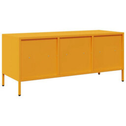 Berkfield Tv Cabinet Mustard Yellow 101.5X39X43.5 Cm Cold-Rolled Steel - thumbnail 7