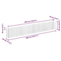 Walplus Gabion Raised Bed Galvanised Steel 360X30X60 Cm - thumbnail 7