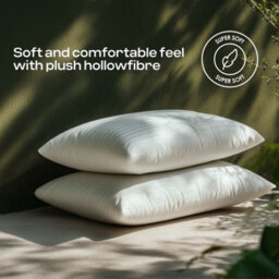 MHG Living Ultra Soft Striped Microfibre Pillow - Hotel Quality, Medium-Firm Support, Anti-Allergy - Pack Of 4 - thumbnail 3