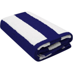 K Collection Striped Beach Towel (Pack Of 2) Navy (One Size)