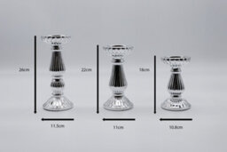 Marco Paul 3Pc Pillar Candle Staggered Holder Set - thumbnail 4