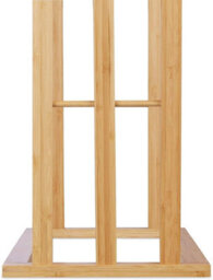 Bamboo Wooden Towel Holder Free Standing Bathroom Drying Rail Stand Storage Rack - thumbnail 3