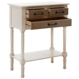 Orsina Pearl White Console Table For Hallway, Pine Wood  Wood Table For Home Décor With 3 Drawers - thumbnail 5