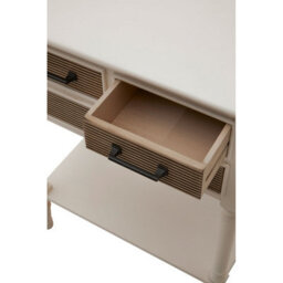 Orsina Pearl White Console Table For Hallway, Pine Wood  Wood Table For Home Décor With 3 Drawers - thumbnail 7
