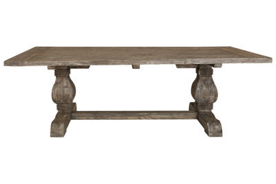 Orsina Pine Wood Dining Table, Spacious Rectangular Kitchen Table,decorative Table With Pedestal Legs, Garden Table - image 1