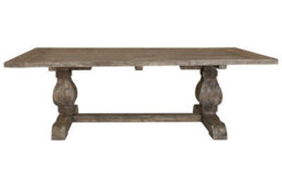 Orsina Pine Wood Dining Table, Spacious Rectangular Kitchen Table,decorative Table With Pedestal Legs, Garden Table