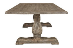 Orsina Pine Wood Dining Table, Spacious Rectangular Kitchen Table,decorative Table With Pedestal Legs, Garden Table - thumbnail 3