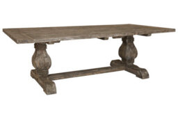 Orsina Pine Wood Dining Table, Spacious Rectangular Kitchen Table,decorative Table With Pedestal Legs, Garden Table - thumbnail 2