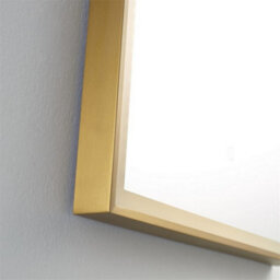 Clifton Bathroom Wall Mirror - Rectangular 1000 X 600mm - Brushed Brass Rectangular Wall Mirror - Led Light Lights - Bluetooth Speakers - thumbnail 3