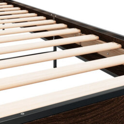 Berkfield Bed Frame Without Mattress Brown Oak 100X200 Cm - thumbnail 7