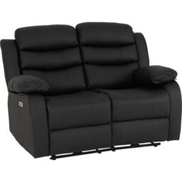 Seconique Roma 3+2 Electric Recliner Suite Black Faux Leather - thumbnail 7