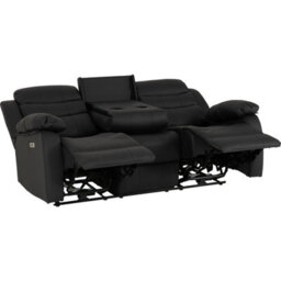 Seconique Roma 3+2 Electric Recliner Suite Black Faux Leather - thumbnail 6
