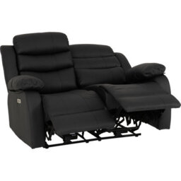 Seconique Roma 3+2 Electric Recliner Suite Black Faux Leather - thumbnail 8