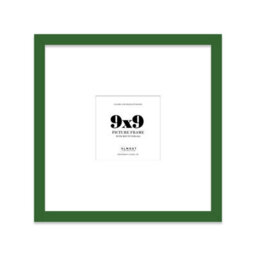 "9X9"" Green Picture Frame - 9X9"" Square Frame With 6X6"" Mount For 9X9""/6X6"" Pictures Classic Style Room Decor, 1 Pack" - thumbnail 1