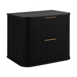 Heze Furniture Elegance Glamour Style 2 Drawer Bathroom Vanity Cabinet 60Cm - Black - thumbnail 2