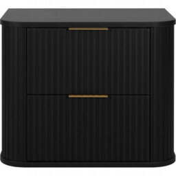 Heze Furniture Elegance Glamour Style 2 Drawer Bathroom Vanity Cabinet 60Cm - Black - thumbnail 3