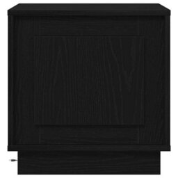 Berkfield Modern Bedside Cabinet With Led Lights Black Oak 44X34,5X45 Cm - thumbnail 6