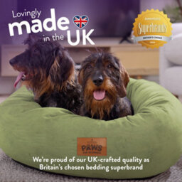 Slumberdown Paws For Slumber Donut Pet Bed, Green, Small, 55Cm Diameter - thumbnail 9