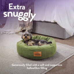 Slumberdown Paws For Slumber Donut Pet Bed, Green, Small, 55Cm Diameter - thumbnail 4