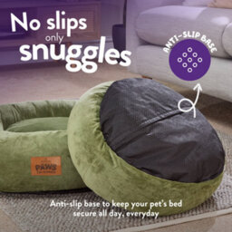 Slumberdown Paws For Slumber Donut Pet Bed, Green, Small, 55Cm Diameter - thumbnail 5