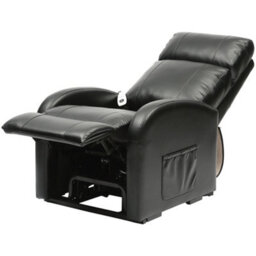 Loops Premium Black Pu Leather Rise And Recline Chair With Single Motor - thumbnail 2