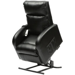 Loops Premium Black Pu Leather Rise And Recline Chair With Single Motor - thumbnail 3