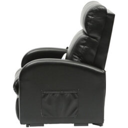 Loops Premium Black Pu Leather Rise And Recline Chair With Single Motor - thumbnail 4
