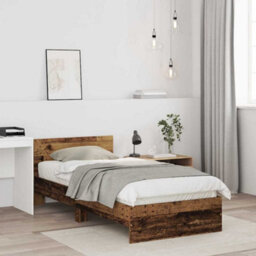 Walplus Bed Frame With Headboard Old Wood 75 X 190 Cm Engineered Wood - thumbnail 4