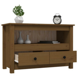 Walplus Tv Cabinet Honey Brown 79X35X52 Cm Solid Wood Pine - thumbnail 5