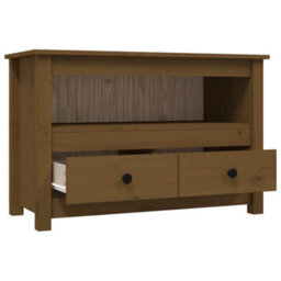 Walplus Tv Cabinet Honey Brown 79X35X52 Cm Solid Wood Pine - thumbnail 7