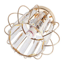 Living And Home Gold Hollow Wrought Iron Lantern Ceiling Light Crystal Shade E27,dimmable - thumbnail 7