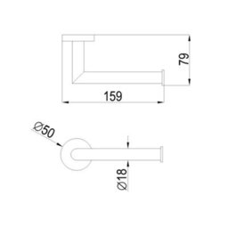 Homestylestore Brushed Copper Bathroom Wall Mounted Toilet Roll Holder - thumbnail 2