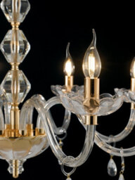 Luminosa Lighting Luminosa Riflesso 5 Light Chandeliers Gold, Crystal 70X53Cm - thumbnail 2
