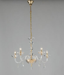 Luminosa Lighting Luminosa Riflesso 5 Light Chandeliers Gold, Crystal 70X53Cm - thumbnail 1