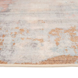 Loomed Beige Pastel Pink Distressed Abstract Washable Long Runner Rug 80Cm X 300Cm - thumbnail 4