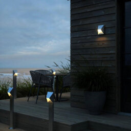 Nordlux Pontio Outdoor Galvanized Steel Wall Light Coastal/marine Safe Silver,mains