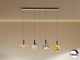 Luminosa Lighting Luminosa Scarlett Bar Pendant Ceiling 4 Light Multi Colour Led 3000K - Uk Stock - thumbnail 1