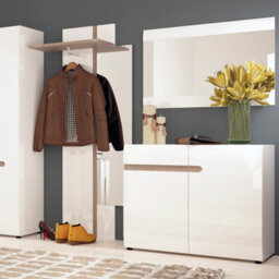 Furniture To Go Chelsea 1 Drawer 2 Door Sideboard 109.5Cm Wide In White With Oak Trim - thumbnail 3