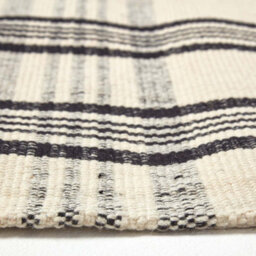 Homescapes Logan Black And White Tartan Check Non-Slip 100% Wool Rug, 66 X 200 Cm - thumbnail 4